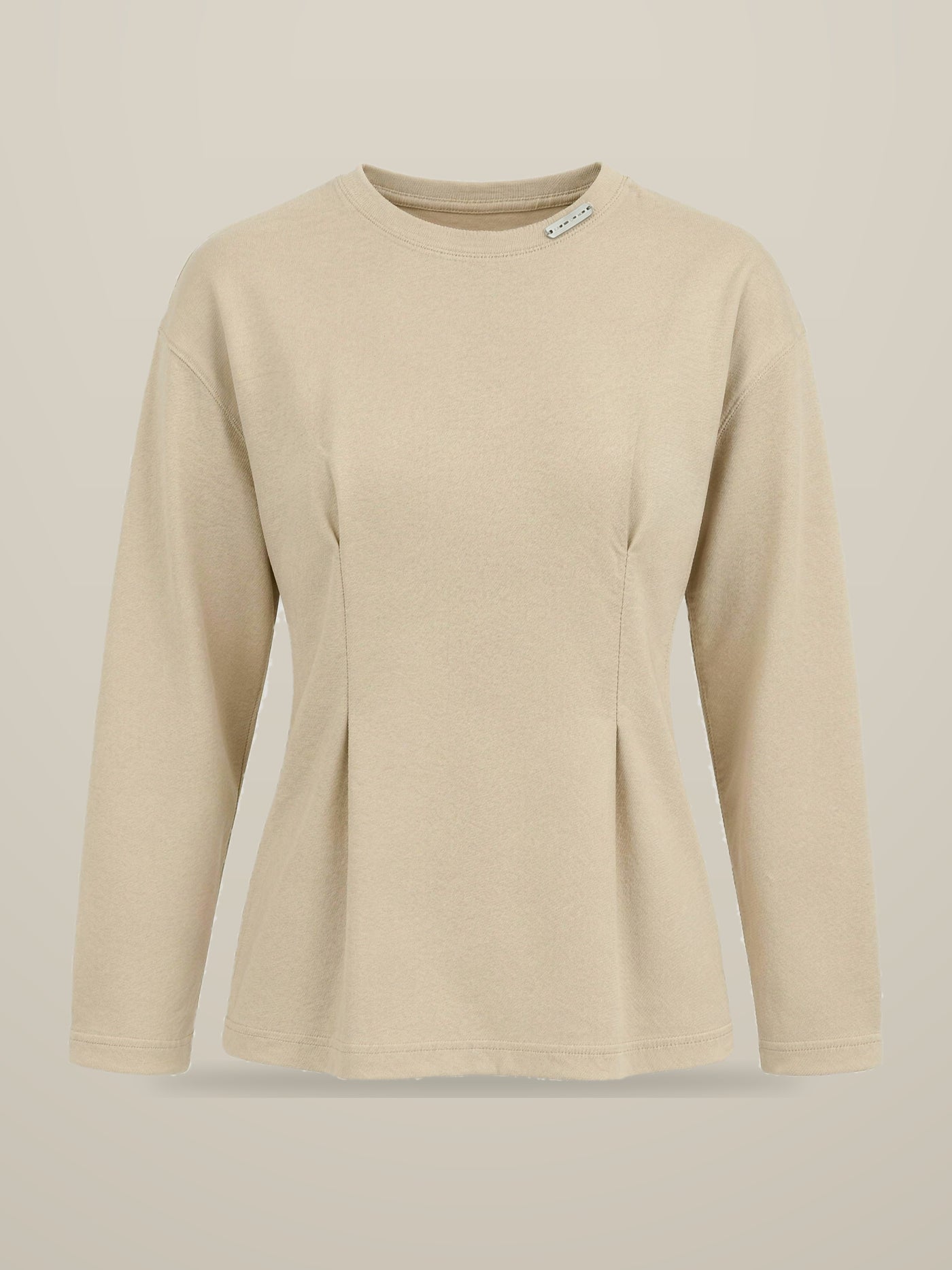 KAF Women's Long-Sleeve Tee — Beige, front