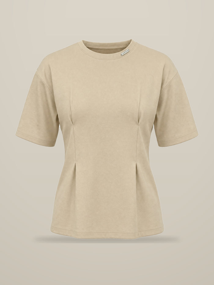 KAF Women's Tee — Beige, front