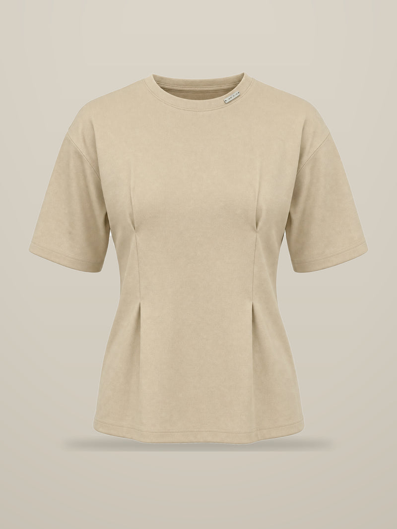 KAF Women's Tee — Beige, front