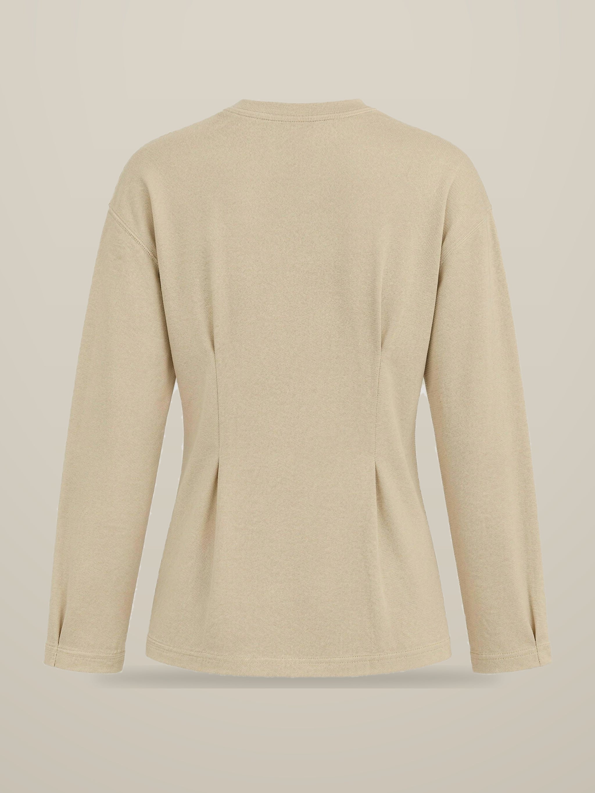 KAF Women's Long-Sleeve Tee — Beige, back