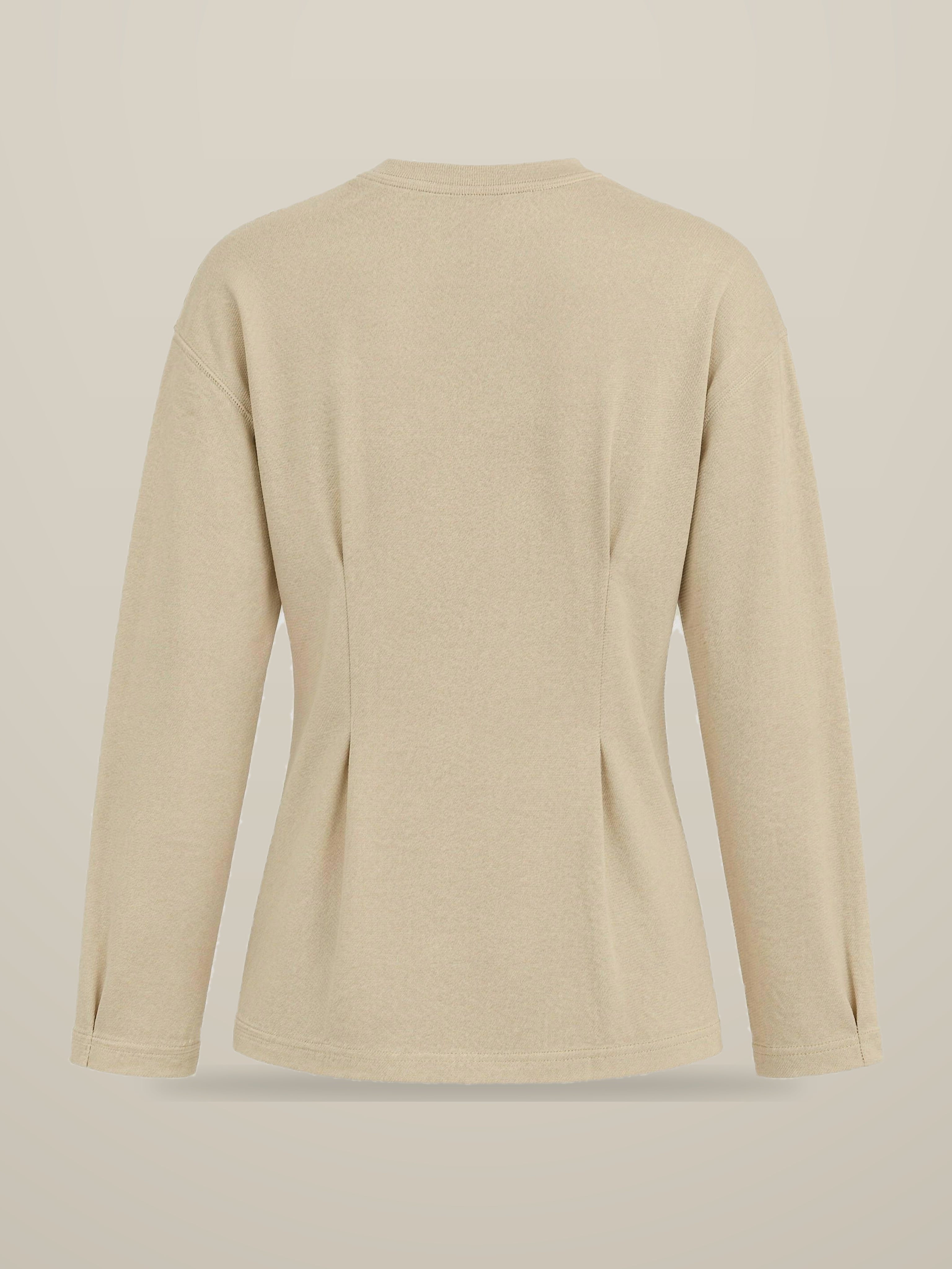 KAF Women's Long-Sleeve Tee — Beige, back