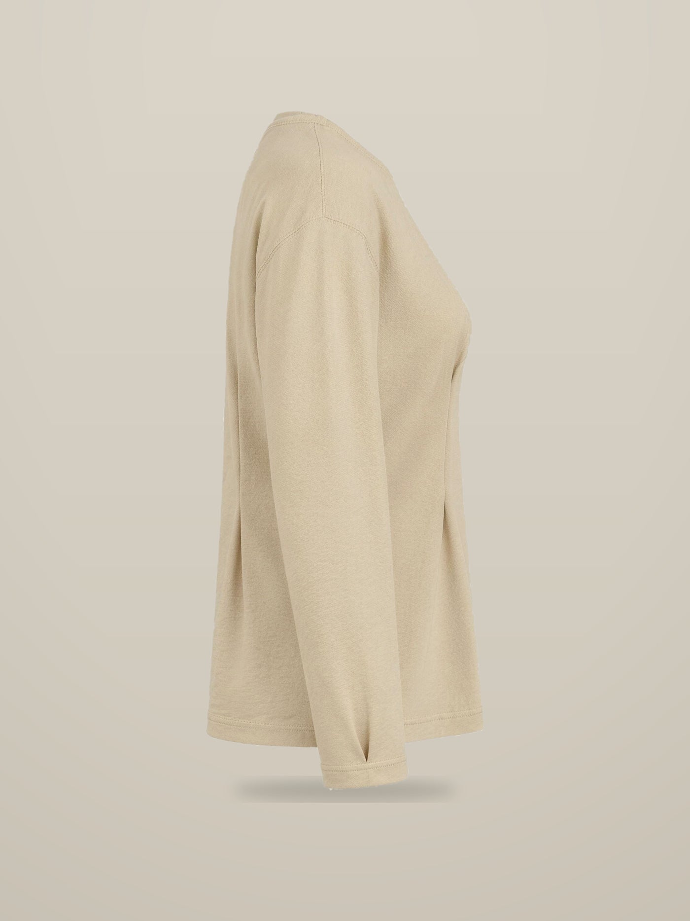 KAF Women's Long-Sleeve Tee — Beige, side