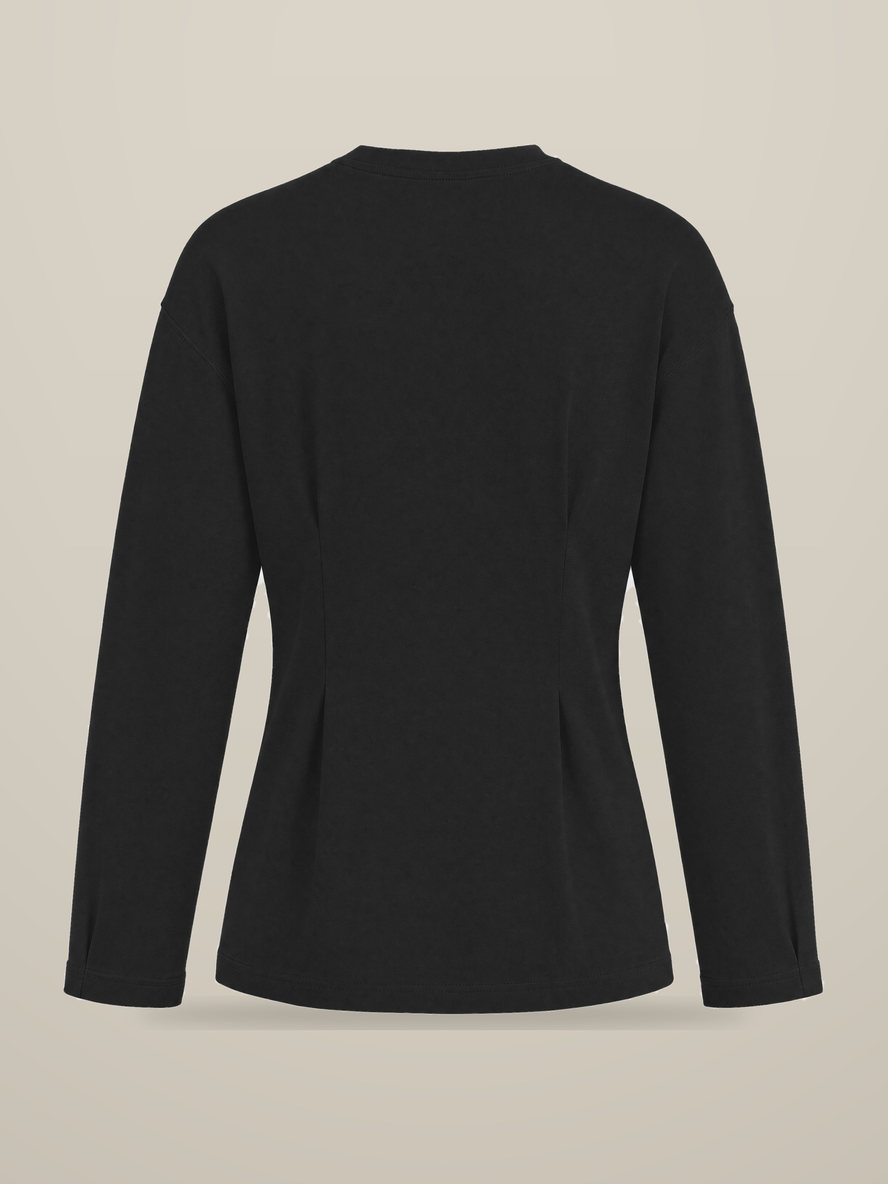 KAF Women's Long-Sleeve Tee — Black, back
