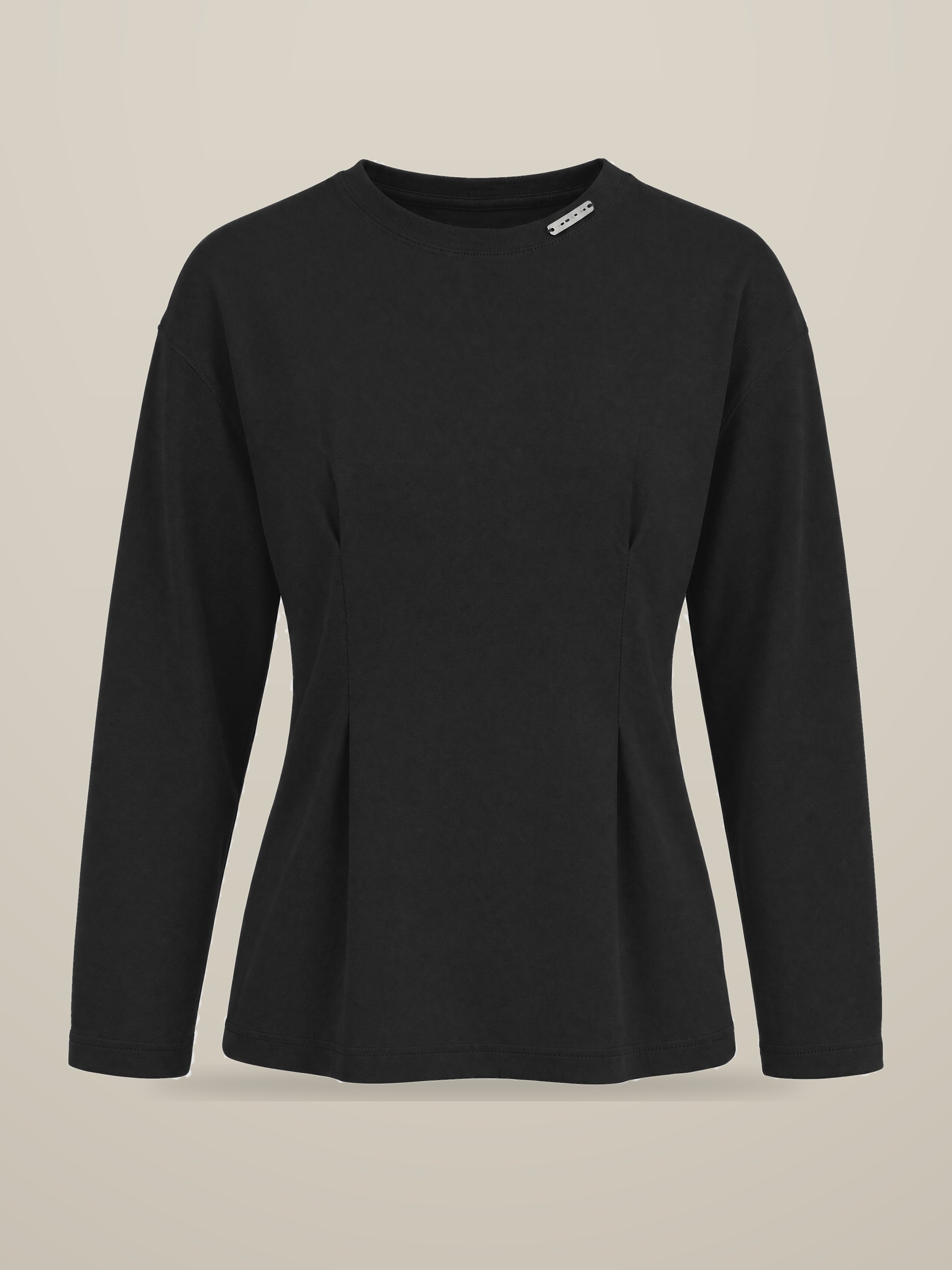 KAF Women's Long-Sleeve Tee — Black, front