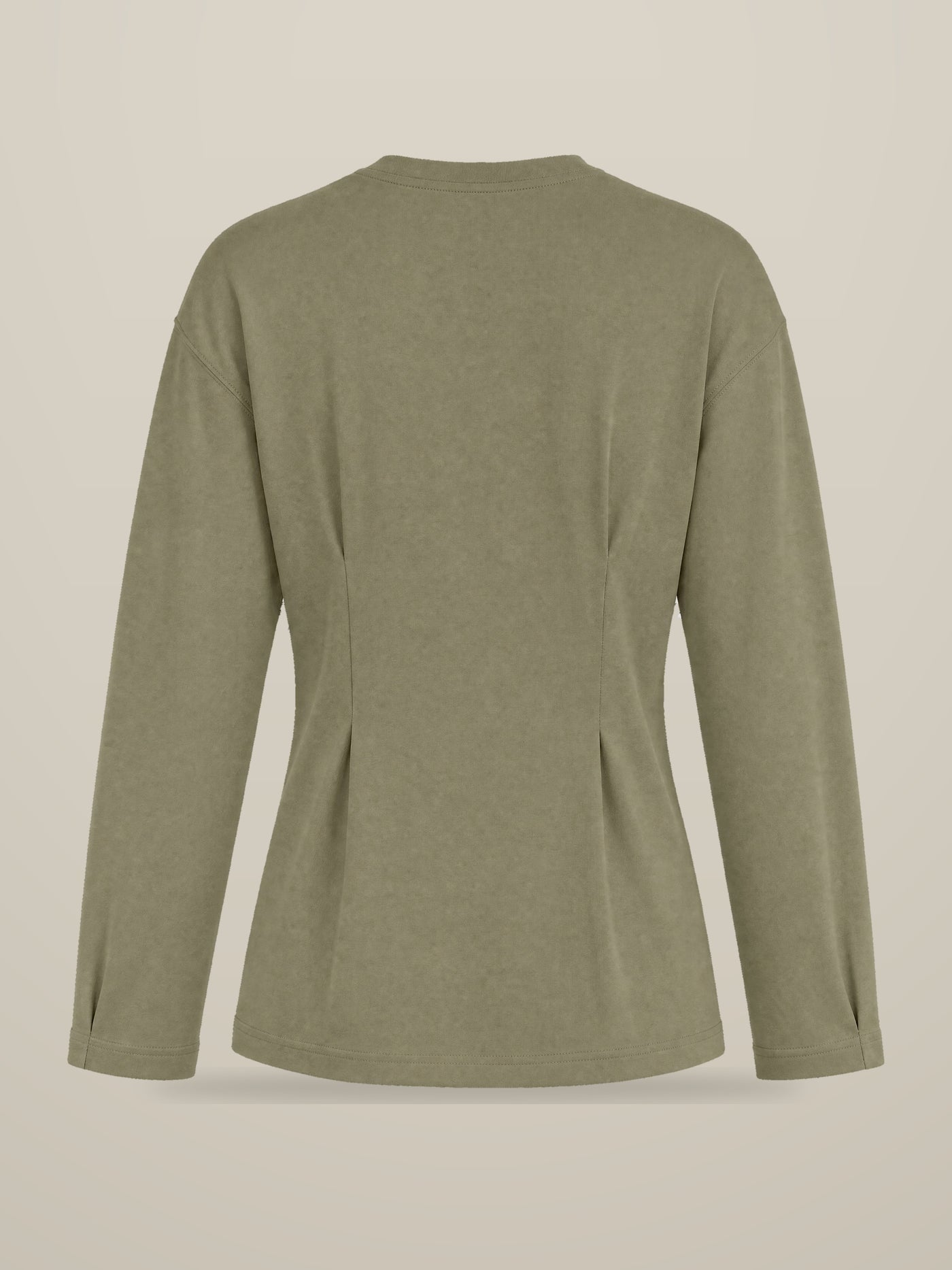 KAF Women's Long-Sleeve Tee — Olive, back