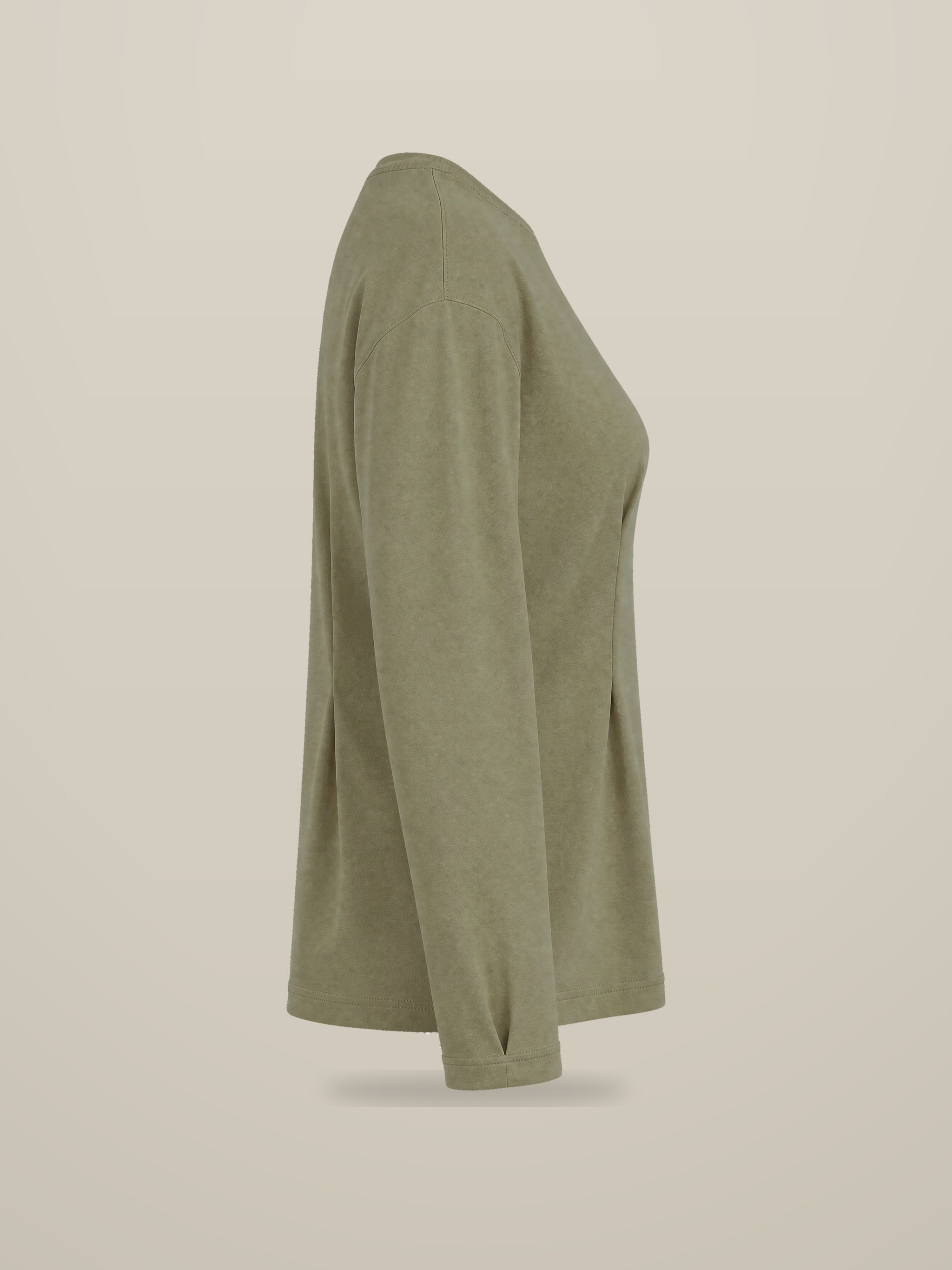 KAF Women's Long-Sleeve Tee — Olive, side